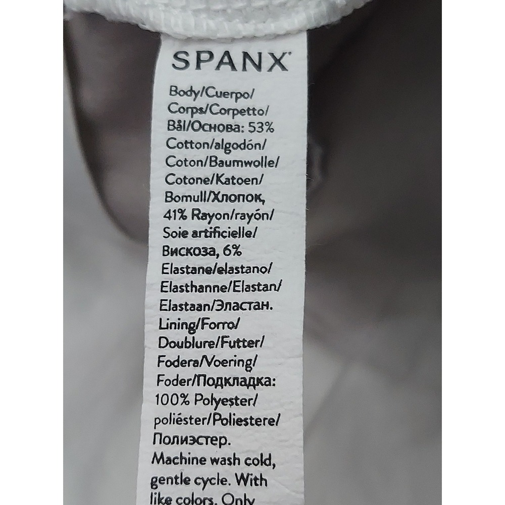 Spanx‎ Pants Womens XL White Wide Leg Cropped Pull On Shape Beach Coastal - Picture 4 of 11